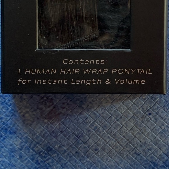 LOT OF 2 - BELLAMI IT'S A WRAP PONYTAIL EXTENSION 16" - HUMAN HAIR, JET BLACK - Picture 4 of 4